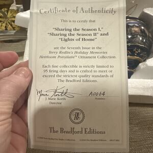 Terry Redlin Christmas Ornaments Issue Holiday Memories Heirloom 1999 VTG (115)